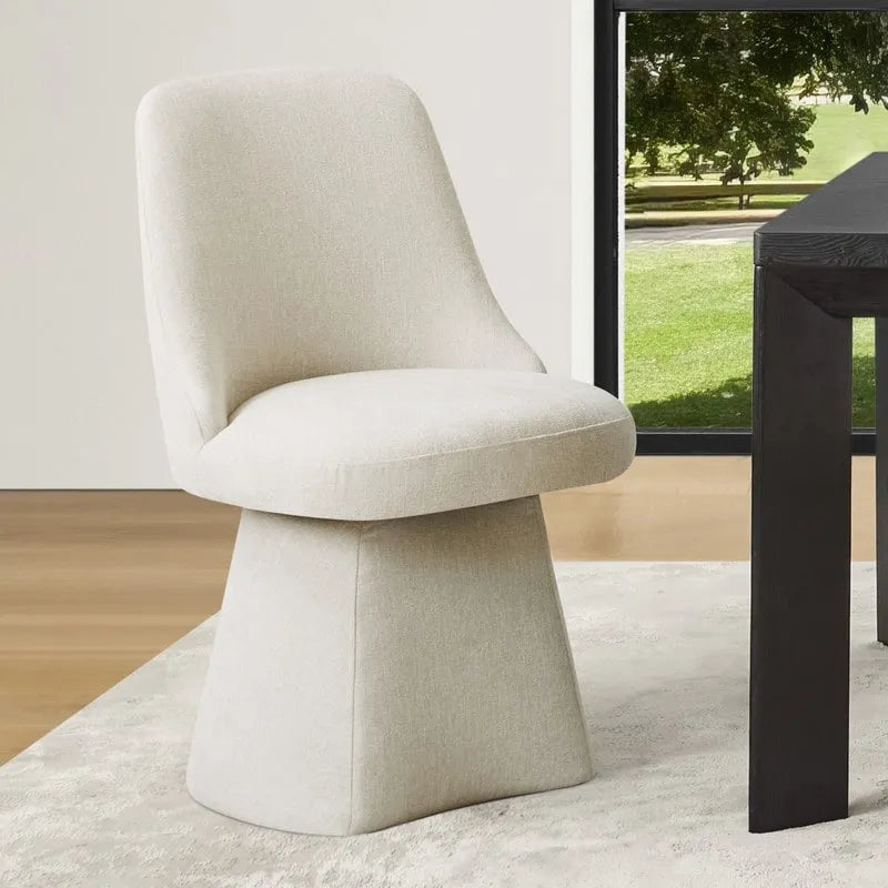 Chaise de salle à manger sans accoudoirs pivotante rembourrée Anna pour cuisine et salon