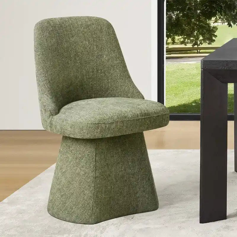 Chaise de salle à manger sans accoudoirs pivotante rembourrée Anna pour cuisine et salon