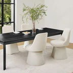 Chaise de salle à manger sans accoudoirs pivotante rembourrée Anna pour cuisine et salon