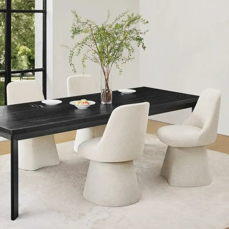 Chaise de salle à manger sans accoudoirs pivotante rembourrée Anna pour cuisine et salon