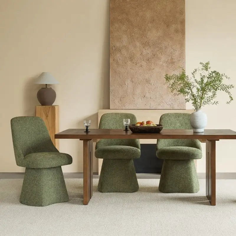 Chaise de salle à manger sans accoudoirs pivotante rembourrée Anna pour cuisine et salon