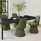 Chaise de salle à manger sans accoudoirs pivotante rembourrée Anna pour cuisine et salon