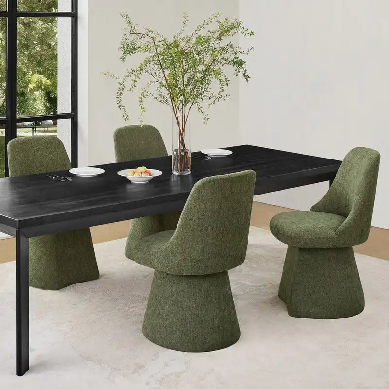 Chaise de salle à manger sans accoudoirs pivotante rembourrée Anna pour cuisine et salon