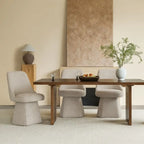 Chaise de salle à manger sans accoudoirs pivotante rembourrée Anna pour cuisine et salon