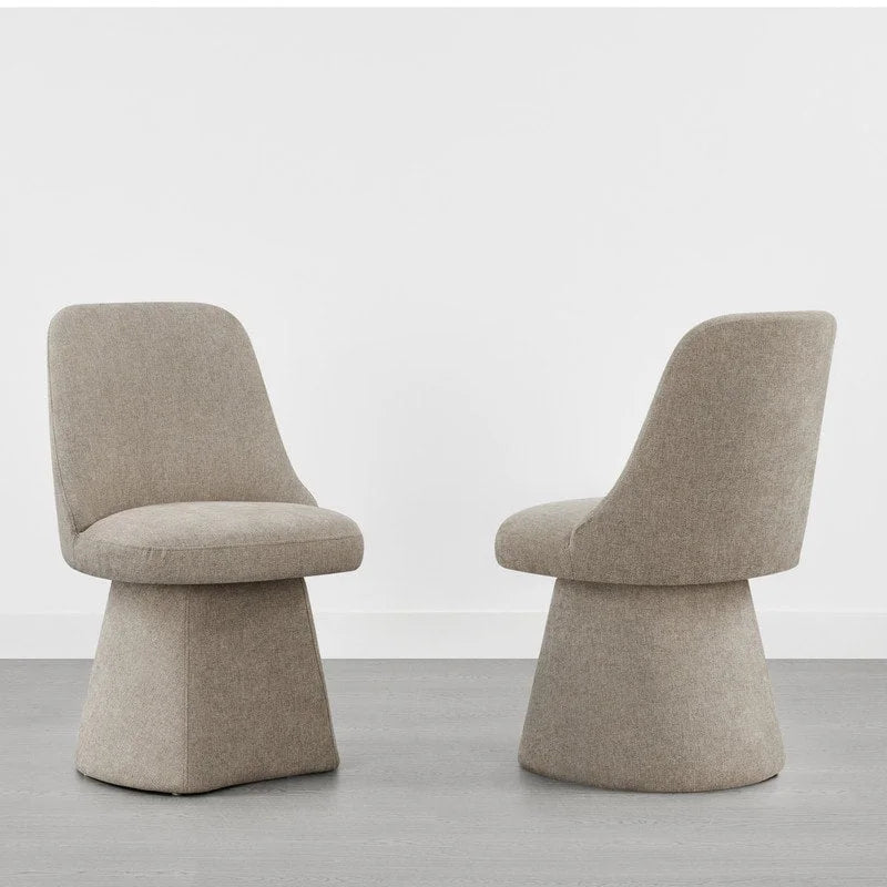 Chaise de salle à manger sans accoudoirs pivotante rembourrée Anna pour cuisine et salon