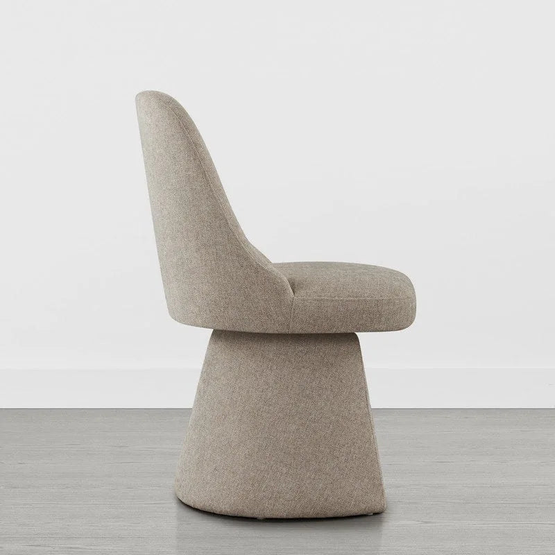 Chaise de salle à manger sans accoudoirs pivotante rembourrée Anna pour cuisine et salon