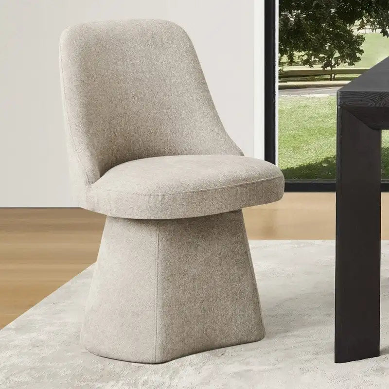 Chaise de salle à manger sans accoudoirs pivotante rembourrée Anna pour cuisine et salon