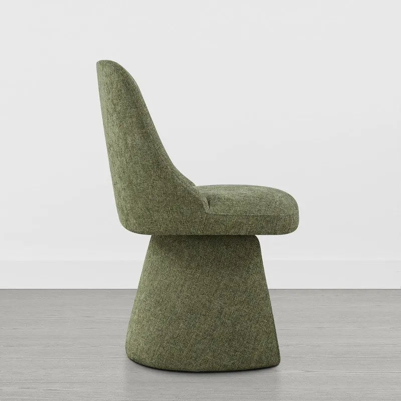 Chaise de salle à manger sans accoudoirs pivotante rembourrée Anna pour cuisine et salon