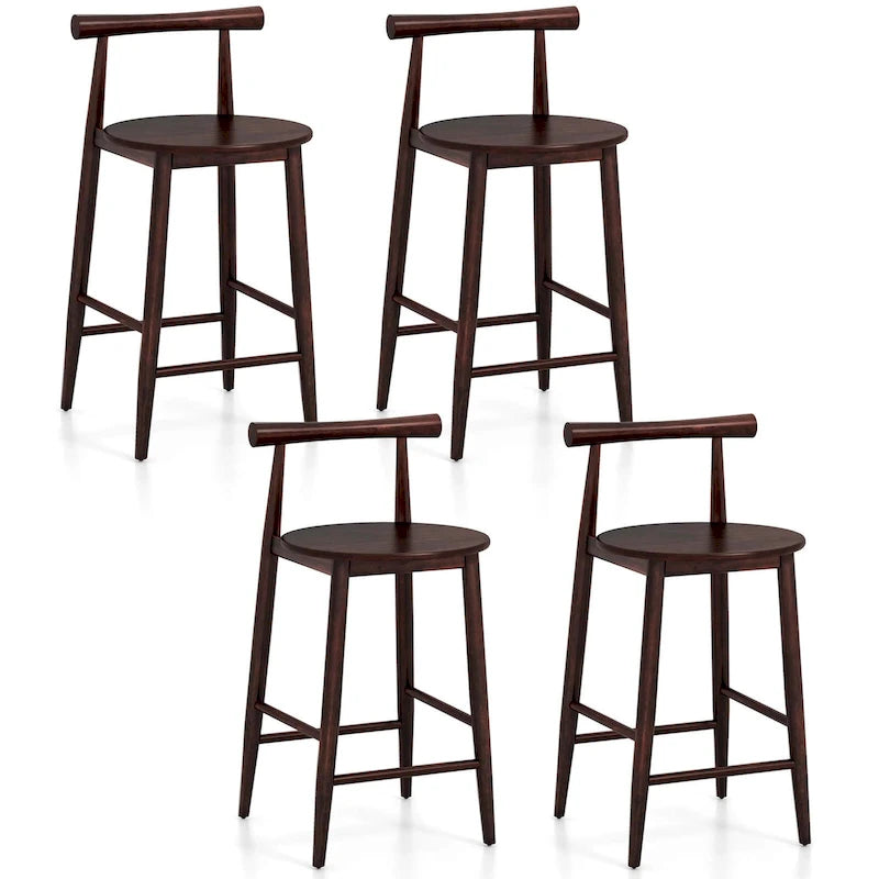 Tabouret de bar hauteur comptoir en bois d'acacia
