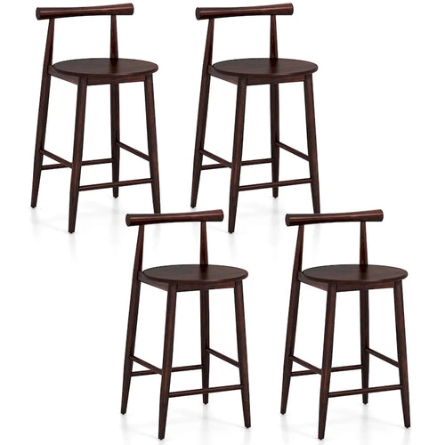 Tabouret de bar hauteur comptoir en bois d'acacia