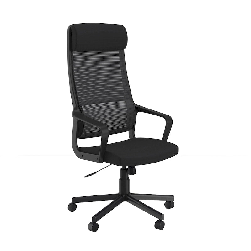 Chaise de bureau ergonomique pivotante réglable en hauteur en tissu contemporain