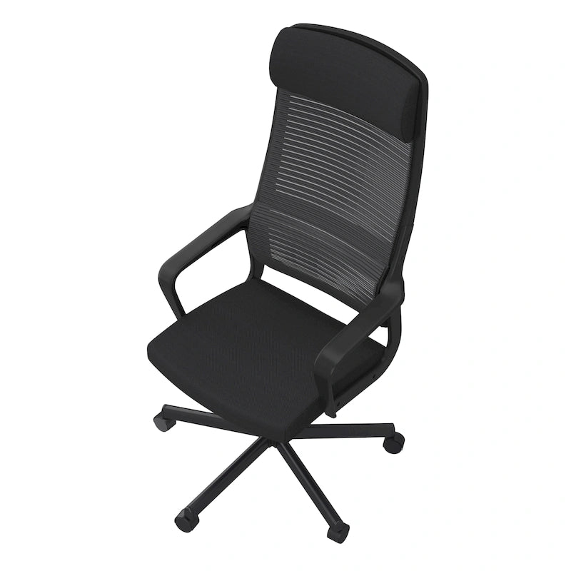 Chaise de bureau ergonomique pivotante réglable en hauteur en tissu contemporain
