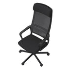 Chaise de bureau ergonomique pivotante réglable en hauteur en tissu contemporain