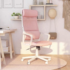 Chaise de bureau ergonomique pivotante réglable en hauteur en tissu contemporain