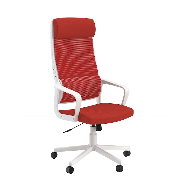 Chaise de bureau ergonomique pivotante réglable en hauteur en tissu contemporain