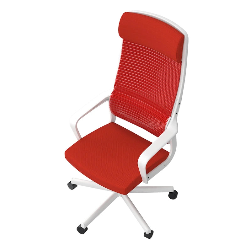 Chaise de bureau ergonomique pivotante réglable en hauteur en tissu contemporain