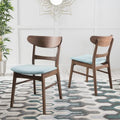 Chaise de salle à manger capitonnée en bois d'hévéa, style moderne du milieu du siècle