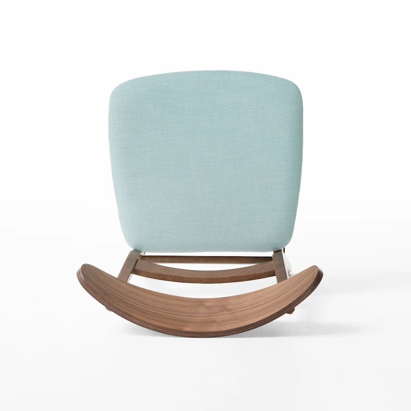 Chaise de salle à manger capitonnée en bois d'hévéa, style moderne du milieu du siècle