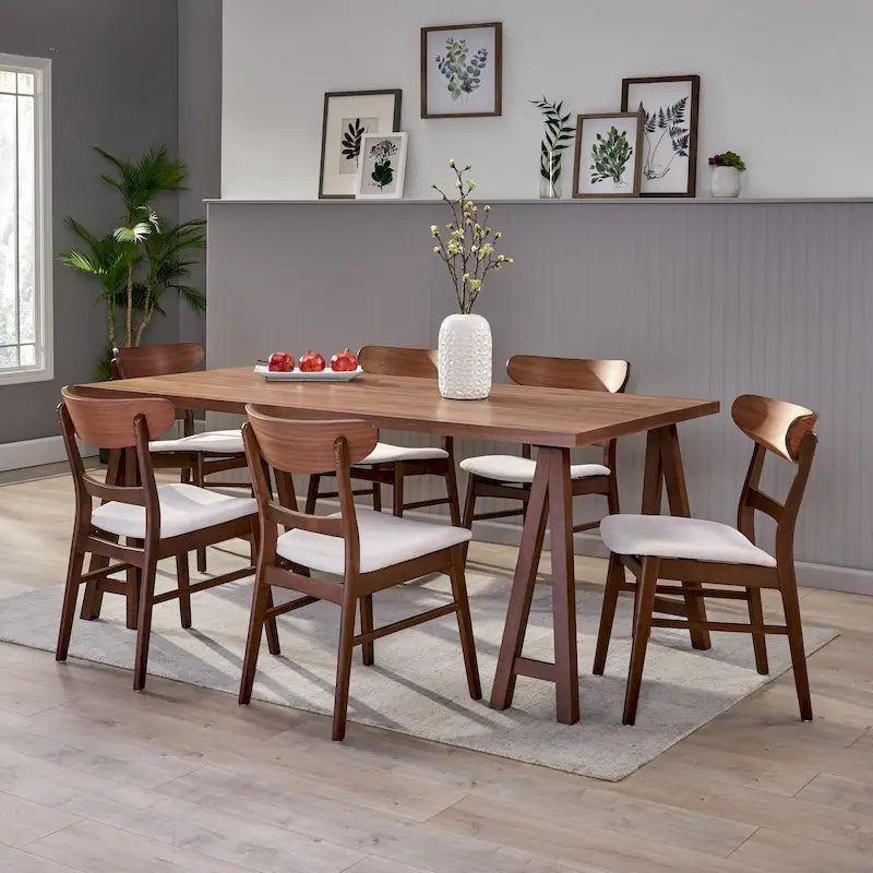 Table et chaises de salle à manger modernes du milieu du siècle