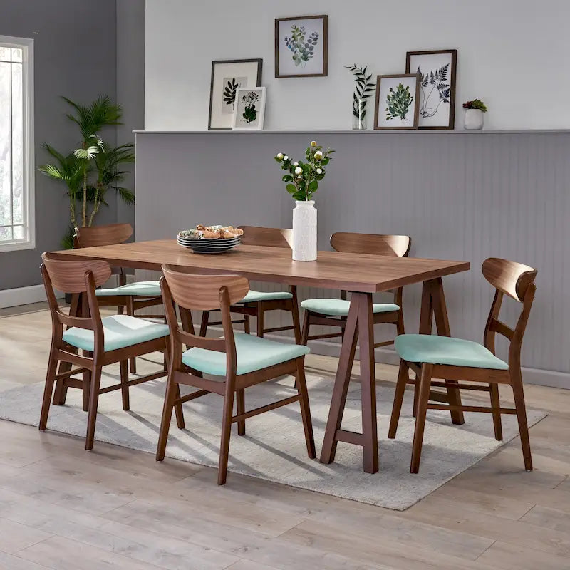 Table et chaises de salle à manger modernes du milieu du siècle