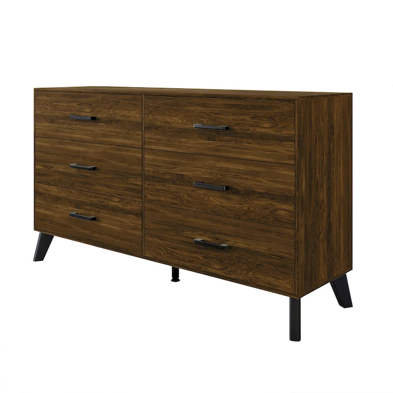 Commode en bois 6 tiroirs style classique