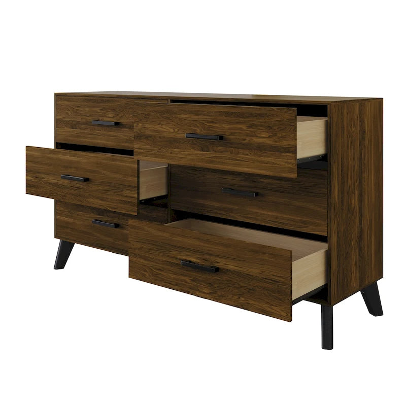 Commode en bois 6 tiroirs style classique