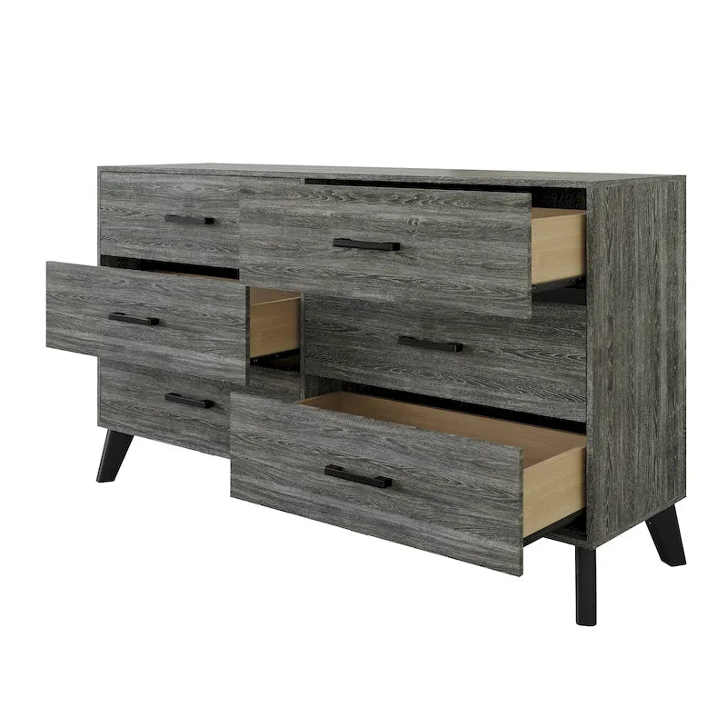 Commode en bois 6 tiroirs style classique