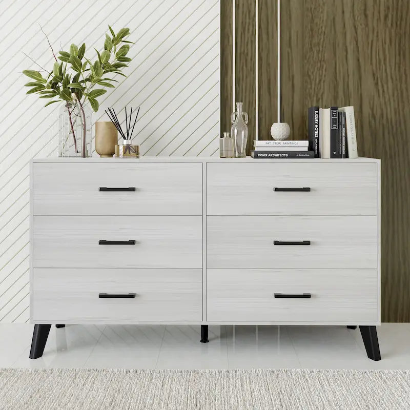 Commode en bois 6 tiroirs style classique