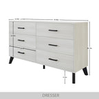 Commode en bois 6 tiroirs style classique