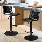 Tabouret de bar à hauteur de comptoir pivotant, réglable en hauteur, avec dossier