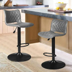 Tabouret de bar à hauteur de comptoir pivotant, réglable en hauteur, avec dossier
