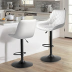 Tabouret de bar à hauteur de comptoir pivotant, réglable en hauteur, avec dossier