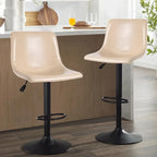 Tabouret de bar à hauteur de comptoir pivotant, réglable en hauteur, avec dossier