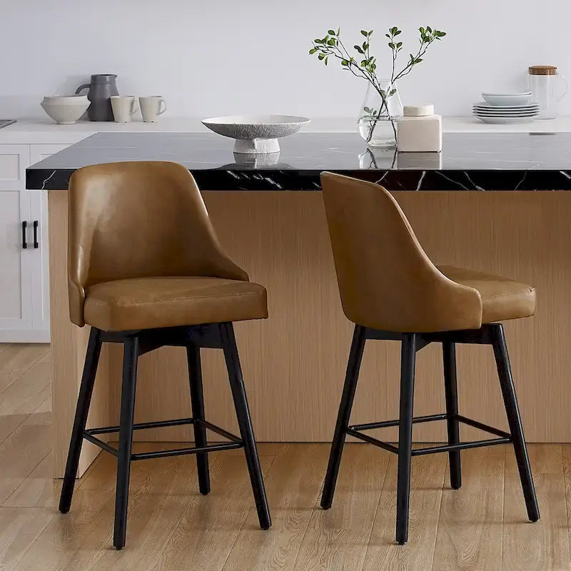 Tabouret de bar pivotant rembourré hauteur comptoir