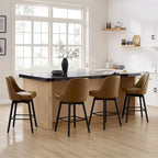 Tabouret de bar pivotant rembourré hauteur comptoir