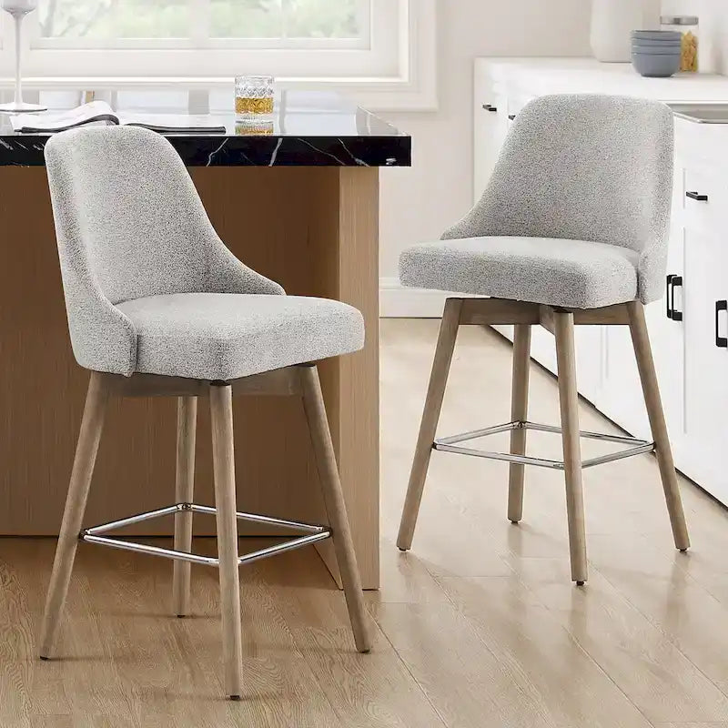 Tabouret de bar pivotant rembourré hauteur comptoir