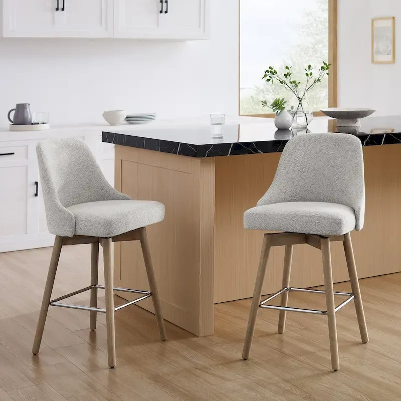 Tabouret de bar pivotant rembourré hauteur comptoir