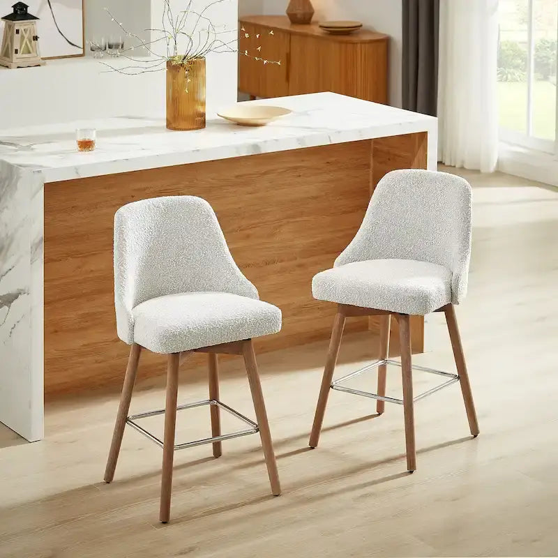 Tabouret de bar pivotant rembourré hauteur comptoir