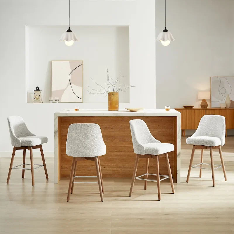 Tabouret de bar pivotant rembourré hauteur comptoir