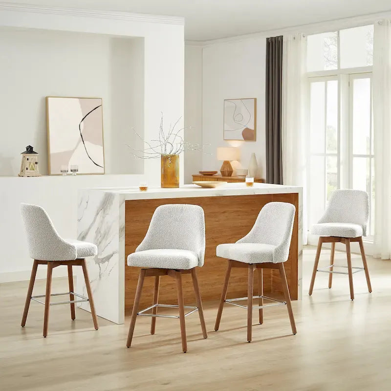 Tabouret de bar pivotant rembourré hauteur comptoir