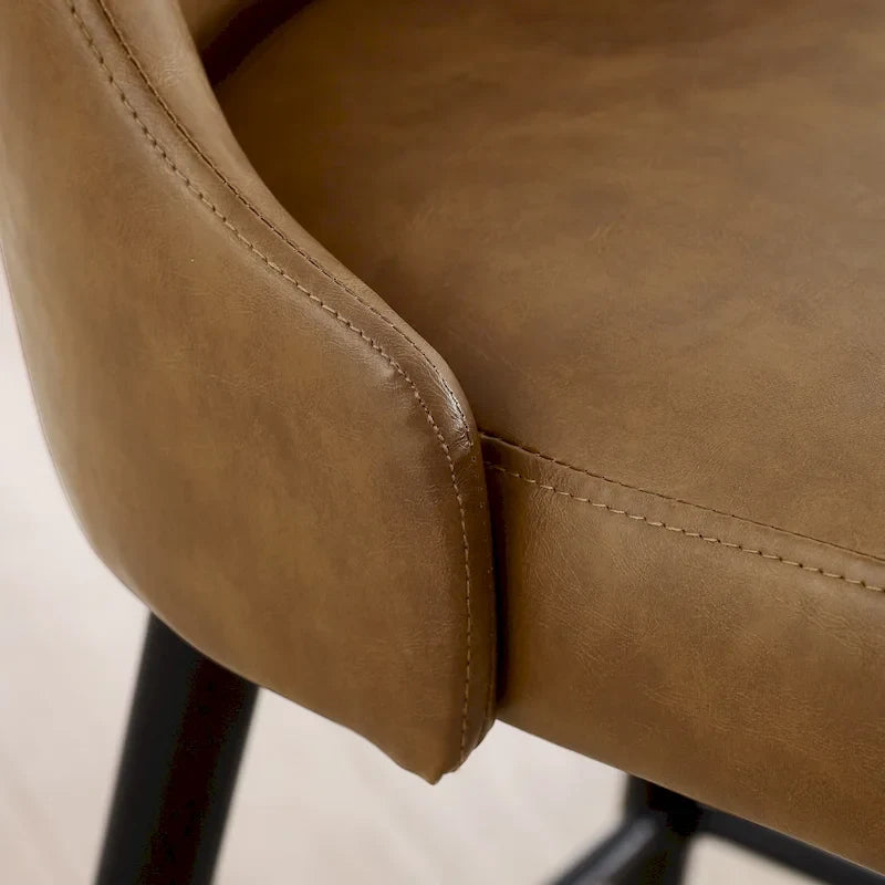 Tabouret de bar pivotant rembourré hauteur comptoir