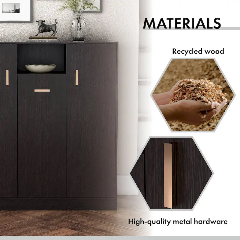 Meuble à chaussures moderne de 81 cm pour 20 paires avec étagère réglable