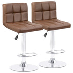 Tabouret de bar réglable sans accoudoirs en similicuir pivotant