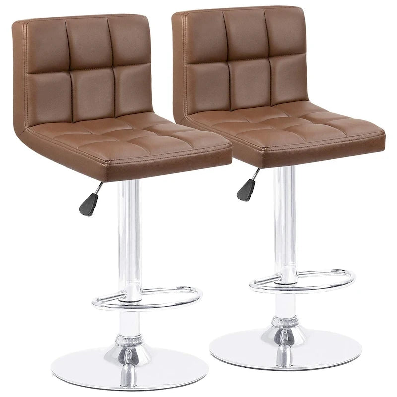 Tabouret de bar réglable sans accoudoirs en similicuir pivotant
