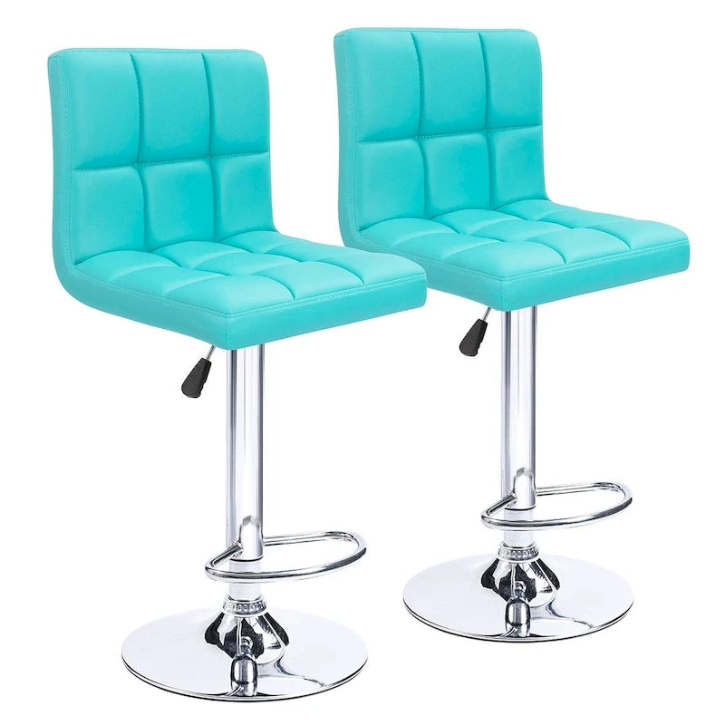 Tabouret de bar réglable sans accoudoirs en similicuir pivotant
