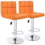 Tabouret de bar réglable sans accoudoirs en similicuir pivotant