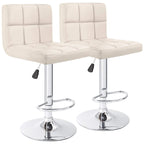 Tabouret de bar réglable sans accoudoirs en similicuir pivotant