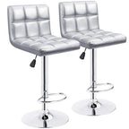 Tabouret de bar réglable sans accoudoirs en similicuir pivotant