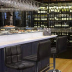 Tabouret de bar réglable sans accoudoirs en similicuir pivotant