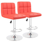 Tabouret de bar réglable sans accoudoirs en similicuir pivotant